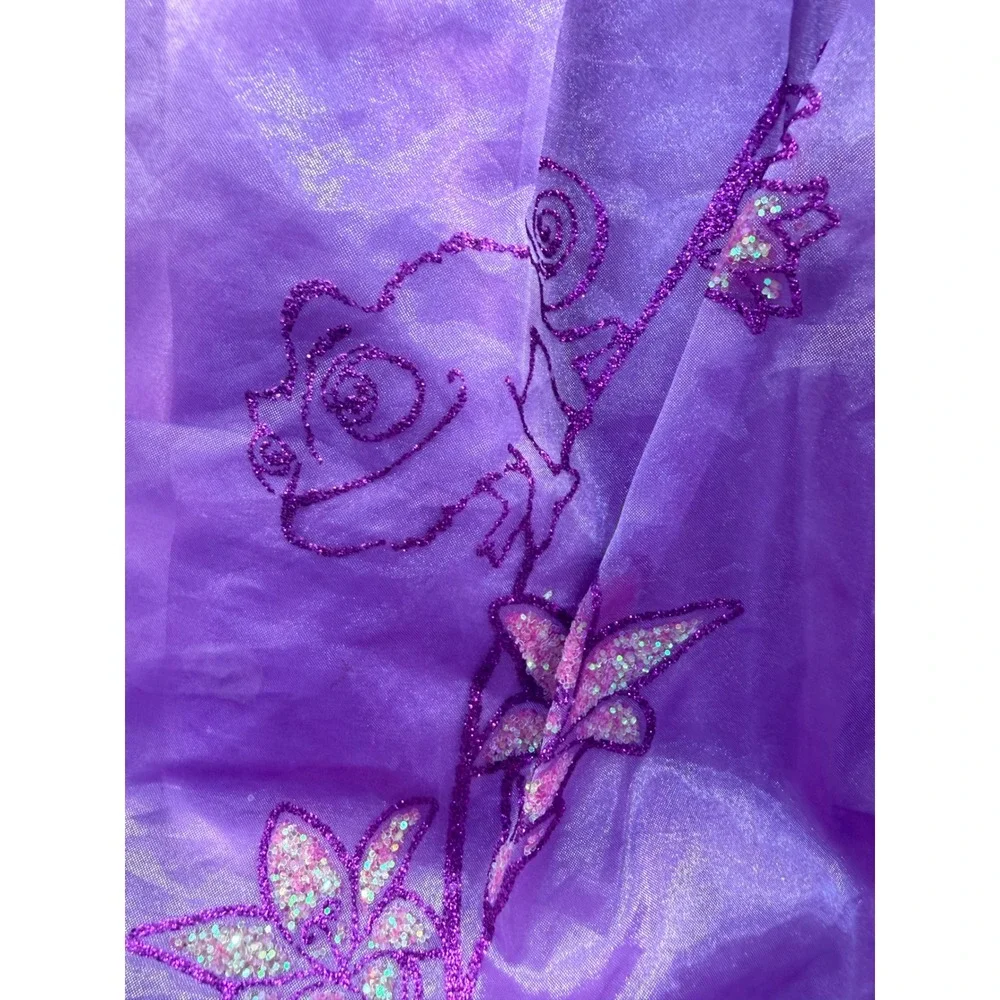 Disney Store Rapunzel Tangled Costume Dress Braided Headband 9/10 Purple Kids